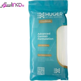 تصویر میله چسب حرارتی (تفنگی) هوگر Huger - بسته یک کیلوگرمی ا Huger hot melt adhesives 1Kg Huger hot melt adhesives 1Kg