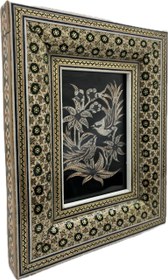 تصویر قاب خاتم کاری پلاک قلمزنی ۹در۱۳ 