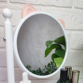 تصویر استند رومیزی آرایشی با آینه چرخان و متحرک 