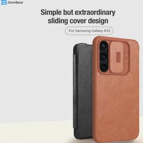 تصویر کیف چرمی نیلکین QIN Pro مناسب برای سامسونگ Galaxy A35 Samsung Galaxy A35 QIN Pro Leather Case