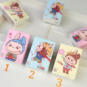 تصویر دستمال مینی طرحدار لبوبو 