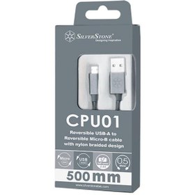 تصویر کابل شارژ سیلوراستون CPU01C طول 180 سانتی متر OTG Cable SilverStone CPU01C 180 cm