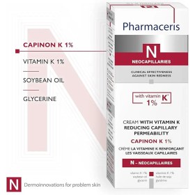 تصویر کرم ترمیم کننده فارماسریز NEOCAPILLARIES CAPINON K 1% حجم 30 میلی لیتری 