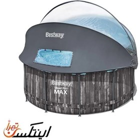 تصویر استخر پیش ساخته فریمی گرد سایبان دار مدل پرومکس قطر 366 Bestway 5619K