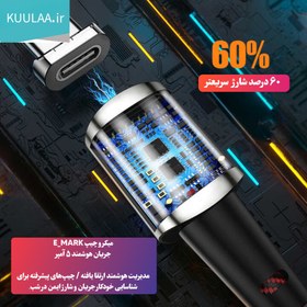 تصویر کابل مغناطیسی 100 وات USB C-C کولا مدل KL-X30 