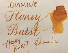 تصویر نمونه جوهر خودنویس Diamine Honey Burst 
