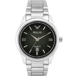 تصویر ساعت مچی مردانه بند فلزی والار تاریخ دار 