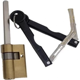 تصویر سیلندر دستگیره دیجیتال به همراه کلید اضطراری 