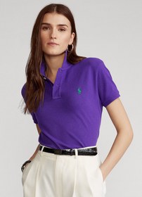 تصویر پولو شرت زنانه Ralph Lauren Skinny Fit Chalet Purple 