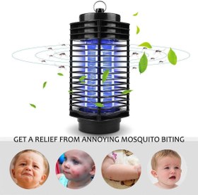 تصویر حشره کش برقی طرح فانوسی ارجینال آمازون مدل LF-200 International Eco Friendly Electronic LED Mosquito Killer Machine Trap Lamp, Theory Screen Protector Mosquito Killer lamp for House,USB Power Electronic (LF-200-black)