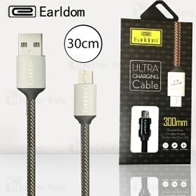 تصویر کابل میکرو یو اس بی Earldom EC-013m مناسب پاوربانک و طول 30 سانتی متر 