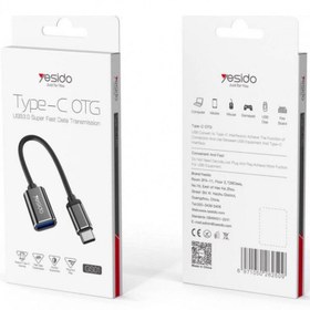 تصویر تبدیل کابلی Type-C به OTG USB مدل Yesido GS01 