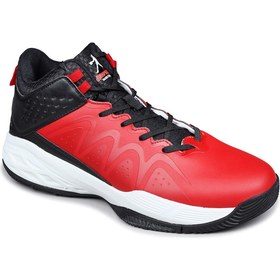 تصویر کفش‌ ورزشی بسکتبال مردانه قرمز و مشکی مدل 28652 برند jump 28652 Red - Black Men's Basketball Sports Shoes