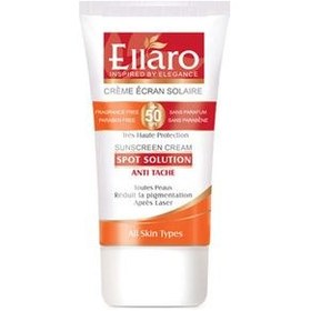 تصویر کرم ضد آفتاب و ضد لک الارو اسپات سولوشن مناسب انواع پوست SPF50 Ellaro Sunscreen Spot solution and Anti tache for all skin type SPF50 Cream 40ml