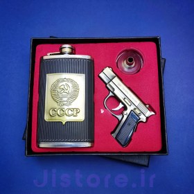 تصویر ست قمقمه جیبی و فندک کلت 