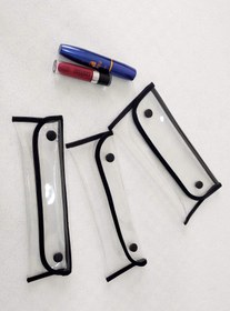 تصویر مینی بگ یا جامدادادی فِلَت Small transparent bag or Transparent flat pencil holder