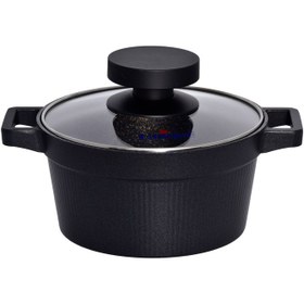 تصویر قابلمه یونیک مدل دیاموند سایز ۱۶ با کف گرانیت 