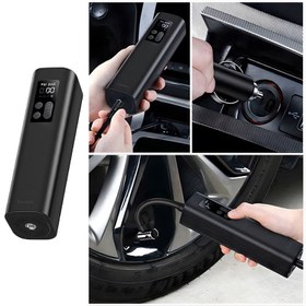 تصویر کمپرسور باد باسئوس مدل BS-CG003 با منبع تغذیه باتری ۱۲ ولت 