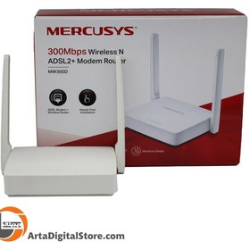 تصویر مودم روتر Mercusys MW-300D ADSL2+ Wireless Modem Router White 
