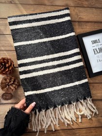 تصویر شال موهر (سفید-مشکی) - 8 