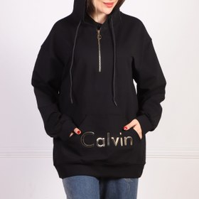 تصویر هودی نیم زیپ زنانه 