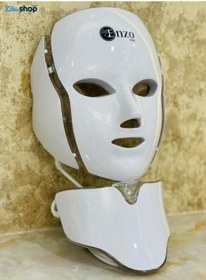 تصویر ماسک ال ای دی نقابی نور درمانی صورت برند انزو LED facial mask Enzo Italy 