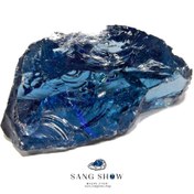 تصویر ابسیدین آبی شفاف و راف نمونه استثنایی و اصل و معدنی S1714 