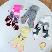 تصویر جوراب شلواری طرح دار نوزادی 0 تا 6 ماه 