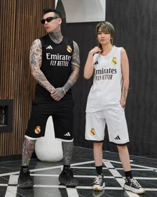 تصویر ست ورزشی مردانه شلوارک و رکابی نارنجی 