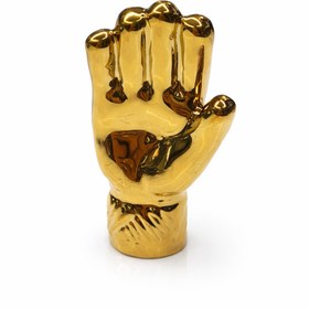 تصویر تندیس دستکش گلری طلایی – نماد واکنش و اقتدار 9 سانتی تندیس دستکش گلر طلایی