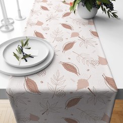 تصویر رانر مونوکالر طرح برگ 