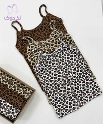 تصویر تاپ بندی کبریتی نگین دار پلنگی 