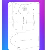 تصویر پک کامل الگو دوخت بالاتنه زنانه سایز ۳۶ تا ۵۲ 