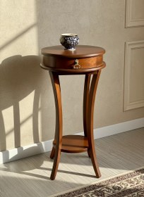 تصویر میز تلفن گرد تک کشو مدل AAJ-TAG 