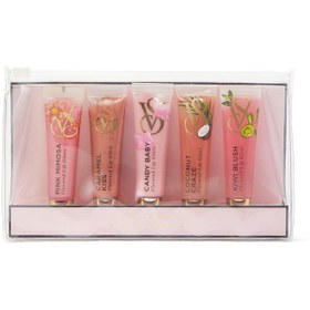 تصویر پک پنج عددی لیپ گلاس طعمدار Pink Assorted 5 Piece Lip Gift Set