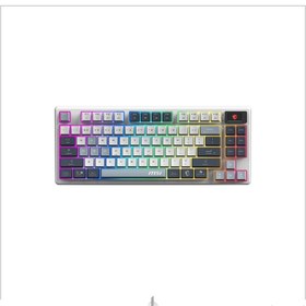 تصویر کیبورد گیمینگ MSI GK600 TKL WHITE SKY 