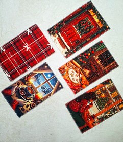 تصویر دستمال آشپزخانه مدل حوله‌ای طرح کریسمس 