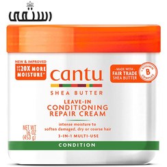 تصویر کرم ترمیم کننده مو کنتو Cantu حاوی شی باتر مناسب موهای ضخیم حجم ۴۵۳ میلی‌لیتر 
