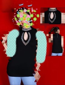 تصویر تاپ مجلسی ویسکوز نگینی 