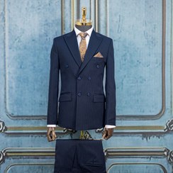 تصویر کت و شلوار مردانه عالیجناب دبل برست دیپلمات بلوبلک 