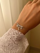 تصویر دستبند نقره love قلب و کلید 