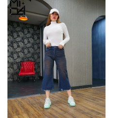 تصویر شلوار جین زنانه مدل واید لگ کد ۹۲۴۲ 