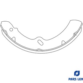 تصویر لنت ترمز کفشکی پارس مناسب چرخ عقب نیسان وانت جونیور کد 71036 Pars Lent 71036 Rear Brake Shoes for Nissan Pickup Junior