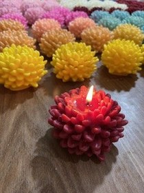 تصویر شمع گل داودی رو آبی Candle