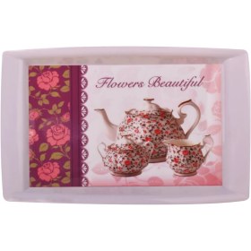 تصویر سینی ملامین مهروز SE-B3-691 طرح beautiful flower 