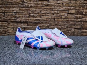 تصویر کفش فوتبال آدیداس پریدیتور سفید و ارغوانی (بلینگهام) Adidas Predator Elite Foldover Tongue FG 