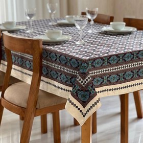 تصویر رومیزی ضد لک مخمل کوبیده - 8 نفره tablecloth