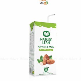 تصویر شیر بادام بدون قند گیاهی وگان بدون لاکتوز - 200 سی سی - نیچرلین 