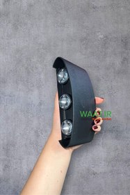 تصویر چراغ دیواری مدل قطاری - 5خانه / مشکی / افتابی 