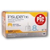 تصویر سر سوزن انسولین پیک سلوشن 8 میل 100 عددی Pic solution insulin needle head 8 ml 100 pcs